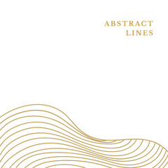 Abstract retro wavy landscape lines