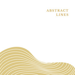 Abstract retro wavy landscape lines