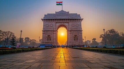 Indian Independence Day. The Gates of India on a festive day