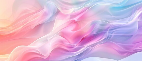 Fototapeta premium Subtle abstract background with soft pastel waves. Gradient colors. For designing apps or products