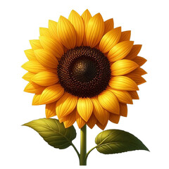 Sunflower isolated on transparent background