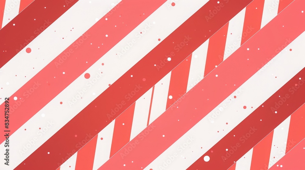 Poster abstract red and white diagonal striped pattern with light splatter effect, perfect for backgrounds 