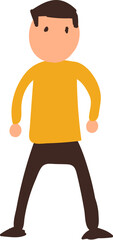 Standing man in yellow