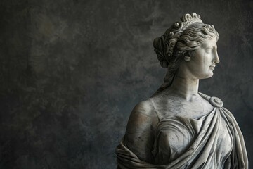 Goddess statue, space for text