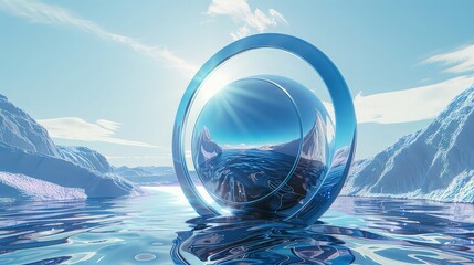 A beautifully detailed blue planet Earth floating against a pristine white crystal background, highlighting the planet’s vibrant colors and intricate landmasses.