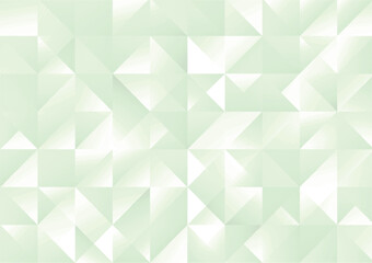 四角と三角の幾何学背景（緑色）