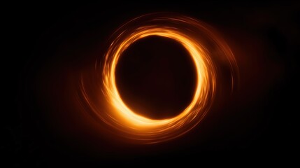 Naklejka premium singularity, black hole, collapsar, void, accretion disk, ring, on black background for overlay