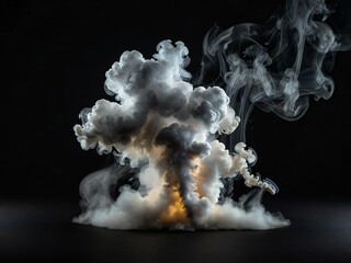 Colorful Smoke isolated background 
