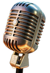 retro microphone isolated on white