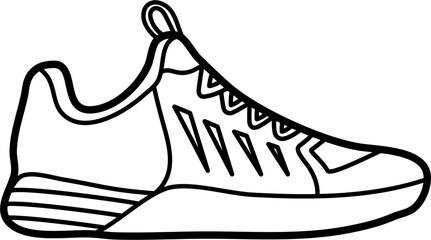 COSSFIT SHOES vector outline illustration