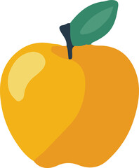 Yellow Apple Vector Illustration