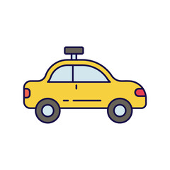 taxi icon with white background vector stock illustration