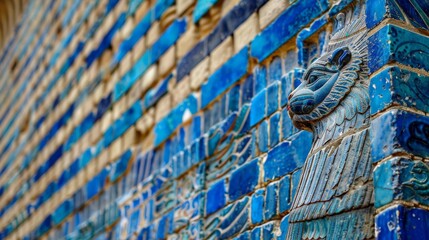 Fototapeta premium The Ishtar Gate was the entrance to the ancient city of Babylon in modern-day Iraq.