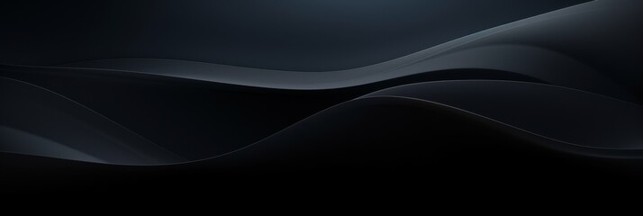 Abstract black silk texture background with flowing, wavy patterns and smooth gradients. Horizontal image with space for text.

Luxury design, black elegance, abstract background, smooth silk, dark wa