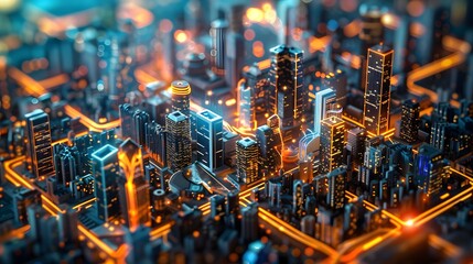 Model 3D Digital City of the Future