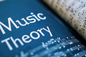 Open Music Theory Book with Musical Notes