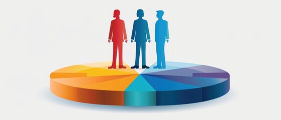 A Venn diagram comparing and contrasting different leadership styles.