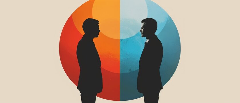 A Venn diagram comparing and contrasting different leadership styles.