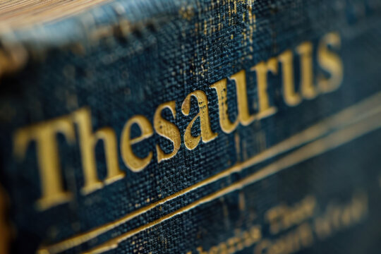 Close-Up of Vintage Thesaurus Cover