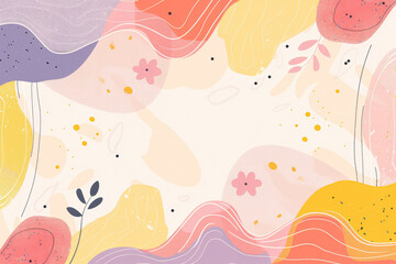 Harmonious Calm Doodle Background Texture - Serene, Artistic, and Detailed Patterns for Tranquil and Beautiful Designs. Generated AI.