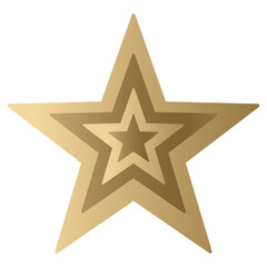 Christmas gold star. Isolated on white background. Vector illustration, for postcard, poster, poster
