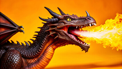 Fototapeta premium Dragon Spitting Fire
