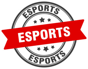 esports stamp. esports label on transparent background. round sign
