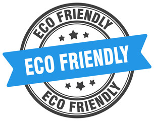 eco friendly stamp. eco friendly label on transparent background. round sign