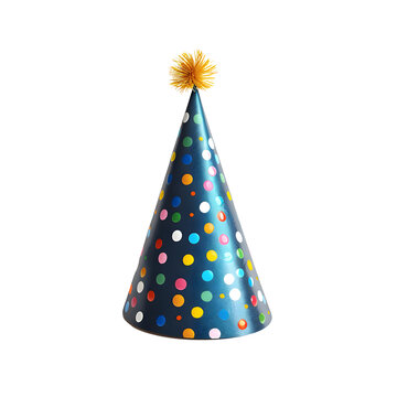 recommend clip art: birthday party hat isolated on transparent background generative ai