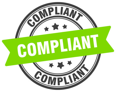 compliant stamp. compliant label on transparent background. round sign