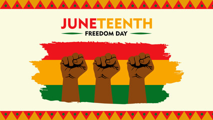 Fototapeta premium Juneteenth Freedom Day. June 19 Template for background, banner, card, poster