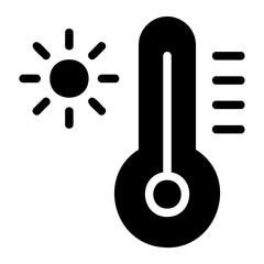 hot thermometer icon