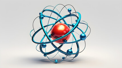  3D Visualization of an Atom: A Detailed Atomic Model