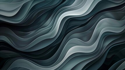 Obraz premium unobtrusive colorful modern curvy waves background illustration with dark slate gray, ash gray and dark gray color
