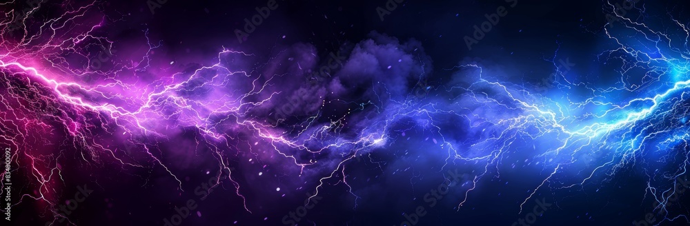 Aufkleber the motion of lighting on the dark background. electric wave from side to side. thunder shock effect