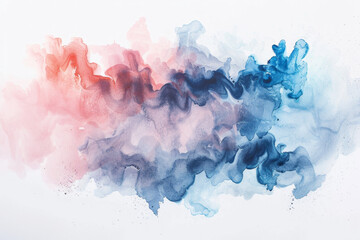 Fototapeta premium A minimalist watercolor splash with soft edges and a modern, pastel color scheme. 