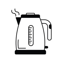 electric kettle icon with white background vector stock illustration