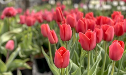 Fototapeta premium tulips with a mix of colors, Generative AI 