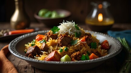 Spiced Chicken Biryani with Vegetables