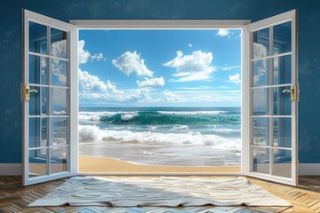 ocean ​​view from the window professional photography