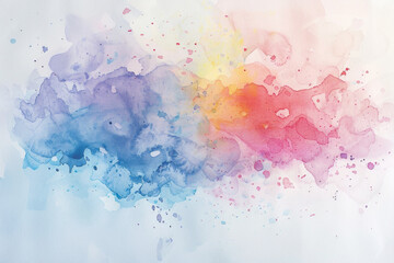 Obraz premium A minimalist watercolor splash with soft edges and a modern, pastel color scheme. 
