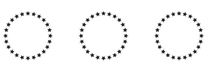 Circle made out of five pointed stars