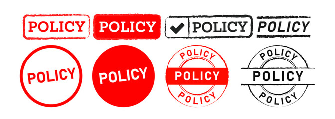 circle and rectangle stamp policy sign for information regulation instruction rule