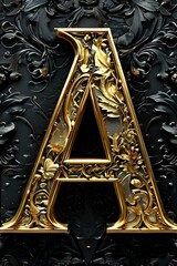 gold letter A