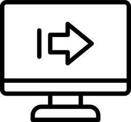 Computer monitor icon. 
