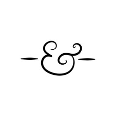 hand drawn ampersand for letters