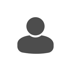 Vector flat illustration in grayscale. Avatar, user profile, person icon, gender neutral silhouette, profile picture. Suitable for social media profiles, icons, screensavers and as a template.
