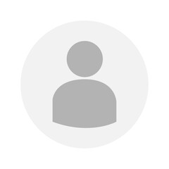 Vector flat illustration in grayscale. Avatar, user profile, person icon, gender neutral silhouette, profile picture. Suitable for social media profiles, icons, screensavers and as a template.