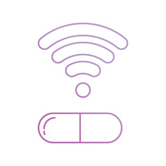 wifi icon with white background vector stock illustration