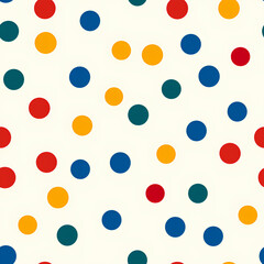 Polka Dot Pattern, Retro Colors, Simple Design
